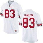 NCAA Ohio State Buckeyes Men's #83 Cormontae Hamilton White Nike Football College Jersey GEB0045YB